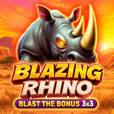 Blazing Rhino - Blast The Bonus 3x3 game tile